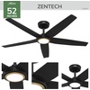 image:imageHunter ZenTech 44 Inch Smart Ceiling Fan with LED Light for Bedroom IndoorOutdoor Damp Rated 5Blade Fresh White WiFi Enabled Compatible with Alexa Google amp AppleMatte Black