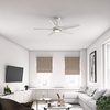 image:imageHunter ZenTech 44 Inch Smart Ceiling Fan with LED Light for Bedroom IndoorOutdoor Damp Rated 5Blade Fresh White WiFi Enabled Compatible with Alexa Google amp AppleFresh White