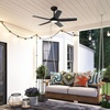 image:imageHunter ZenTech 44 Inch Smart Ceiling Fan with LED Light for Bedroom IndoorOutdoor Damp Rated 5Blade Fresh White WiFi Enabled Compatible with Alexa Google amp AppleMatte Black