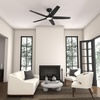 image:imageHunter ZenTech 44 Inch Smart Ceiling Fan with LED Light for Bedroom IndoorOutdoor Damp Rated 5Blade Fresh White WiFi Enabled Compatible with Alexa Google amp AppleMatte Black