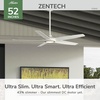 image:imageHunter ZenTech 44 Inch Smart Ceiling Fan with LED Light for Bedroom IndoorOutdoor Damp Rated 5Blade Fresh White WiFi Enabled Compatible with Alexa Google amp AppleFresh White