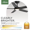 image:imageHunter ZenTech 44 Inch Smart Ceiling Fan with LED Light for Bedroom IndoorOutdoor Damp Rated 5Blade Fresh White WiFi Enabled Compatible with Alexa Google amp AppleMatte Black