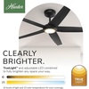 image:imageHunter ZenTech 44 Inch Smart Ceiling Fan with LED Light for Bedroom IndoorOutdoor Damp Rated 5Blade Fresh White WiFi Enabled Compatible with Alexa Google amp AppleMatte Black