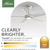 image:imageHunter ZenTech 44 Inch Smart Ceiling Fan with LED Light for Bedroom IndoorOutdoor Damp Rated 5Blade Fresh White WiFi Enabled Compatible with Alexa Google amp AppleFresh White