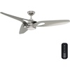 image:imageCasablanca Fan 60 inch Ceiling Fan with Light and Remote Outdoor or Indoor Brushed Nickel Ceiling Fan for Porch Living Room Office Kitchen Garage 3 Blades Renewed
