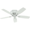 image:imageHinter Fan 48 Outdoor Hugger Ceiling Fan in White with 5 White Plastic Blades Renewed