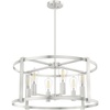 image:imageHunter  Astwood 4Light Brushed Nickel Medium Size Chandelier Dimmable Caged Style Drum Shaped for Bedrooms Kitchens Dining Living Rooms  19117Brushed Nickel
