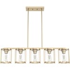 image:imageHunter  Astwood 5light Matte Black Large Chandelier Dimmable Caged Style Linear Shaped for Bedrooms Kitchens Dining Living Rooms  48013Alturas Gold