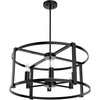 image:imageHunter  Astwood 6Light Matte Black Large Chandelier Dimmable Caged Style Drum Shaped for Bedrooms Kitchens Dining Living Rooms  19001