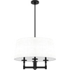 image:imageHunter  Briargrove 4Light Matte Black Transitional Style Dimmable Large Chandelier for Bedrooms Kitchens Dining Living Rooms  19702