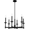 image:imageHunter  Briargrove 6light Modern Brass Large Chandelier Dimmable Formal Style Candle Shaped for Bedrooms Kitchens Dining Living Rooms  19701Matte Black