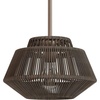 image:imageHunter  Brookhollow 1Light Sable Rattan Medium Size Pendant Light Dimmable Casual Style Geometric Shaped for Bedrooms Kitchens Dining Living Rooms  13215Sable Rattan