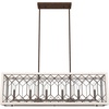 image:imageHunter  Chevron 6light Textured Rust Extra Large Chandelier Dimmable Linear Shaped for Bedrooms Kitchens Dining Living Rooms  19374