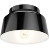 image:imageHunter  Cranbrook 1Light Matte Black Medium Size Flush Mount Light Dimmable Modern Style Bell Shaped for Bedrooms Kitchens Foyers Bathrooms  19023Matte Black Finish