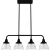 image:imageHunter  Cypress Grove 4Light Natural Black Iron Large Chandelier Dimmable Transitional Style Linear Shaped for Bedrooms Kitchens Dining Living Rooms  19184Natural Iron