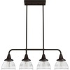 image:imageHunter  Cypress Grove 4Light Natural Black Iron Large Chandelier Dimmable Transitional Style Linear Shaped for Bedrooms Kitchens Dining Living Rooms  19184Onyx Bengal