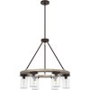 image:imageHunter  Devon Park 6light Onyx Bengal Large Chandelier Dimmable Rustic Style Wagon Wheel Shaped for Bedrooms Kitchens Dining Living Rooms  19210Onyx Bengal