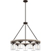 image:imageHunter  Devon Park 9light Onyx Bengal Large Chandelier Dimmable Rustic Style Wagon Wheel Shaped for Bedrooms Kitchens Dining Living Rooms  19245