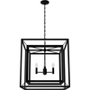 image:imageHunter  Doherty 4light Onyx Bengal Large Chandelier Dimmable Casual Style Square Shaped for Bedrooms Kitchens Dining Living Rooms  19409Natural Iron