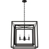 image:imageHunter  Doherty 4light Onyx Bengal Large Chandelier Dimmable Casual Style Square Shaped for Bedrooms Kitchens Dining Living Rooms  19409Onyx Bengal