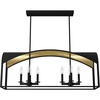 image:imageHunter  Dukestown 8light Natural Black Iron Extra Large Chandelier Dimmable Formal Style Linear Shaped for Bedrooms Kitchens Dining Living Rooms  19731