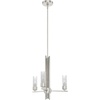 image:imageHunter  Gatz 3light Brushed Nickel Medium Size Chandelier Dimmable Modern Style Candle Shaped for Bedrooms Kitchens Dining Living Rooms  19782