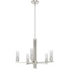 image:imageHunter  Gatz 5light Brushed Nickel Large Chandelier Dimmable Candle Shaped for Bedrooms Kitchens Dining Living Rooms  19784