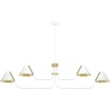 image:imageHunter  Grove Isle 4Light Matte Black Extra Large Chandelier Dimmable Modern Style Pharmacy Shaped for Bedrooms Kitchens Dining Living Rooms  19206Matte White