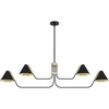image:imageHunter  Grove Isle 4Light Matte Black Extra Large Chandelier Dimmable Modern Style Pharmacy Shaped for Bedrooms Kitchens Dining Living Rooms  19206Matte Black