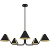image:imageHunter  Grove Isle 5Light Matte Black Modern Style Dimmable Extra Large Chandelier for Bedrooms Kitchens Dining Living Rooms  19195Matte Black