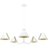 image:imageHunter  Grove Isle 5Light Matte Black Modern Style Dimmable Extra Large Chandelier for Bedrooms Kitchens Dining Living Rooms  19195Matte White