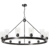 image:imageHunter  Hartland 12light Noble Bronze Extra Large Chandelier Dimmable Transitional Style Wagon Wheel Shaped for Bedrooms Kitchens Dining Living Rooms  13061