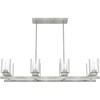 image:imageHunter  Hartland 8light Brushed Nickel Extra Large Chandelier Dimmable Casual Style Linear Shaped for Bedrooms Kitchens Dining Living Rooms  19159Brushed Nickel