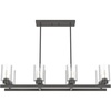 image:imageHunter  Hartland 8light Brushed Nickel Extra Large Chandelier Dimmable Casual Style Linear Shaped for Bedrooms Kitchens Dining Living Rooms  19159Noble Bronze