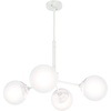 image:imageHunter  Hepburn 4Light Modern Brass Large Chandelier Dimmable Modern Style Sputnik Shaped for Bedrooms Kitchens Dining Living Rooms  19016Matte White Finish