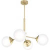 image:imageHunter  Hepburn 4Light Modern Brass Large Chandelier Dimmable Modern Style Sputnik Shaped for Bedrooms Kitchens Dining Living Rooms  19016Painted Modern Brass finish