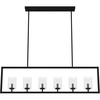 image:imageHunter  Kerrison 6light Natural Black Iron Extra Large Chandelier Dimmable Linear Shaped for Bedrooms Kitchens Dining Living Rooms  19548Natural Iron