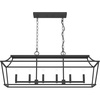 image:imageHunter  Laurel Ridge 6Light Natural Black Iron Extra Large Chandelier Dimmable Formal Style Linear Shaped for Bedrooms Kitchens Dining Living Rooms  19077Natural Iron