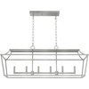 image:imageHunter  Laurel Ridge 6Light Natural Black Iron Extra Large Chandelier Dimmable Formal Style Linear Shaped for Bedrooms Kitchens Dining Living Rooms  19077Brushed Nickel