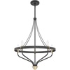 image:imageHunter  Merlin 5light Rustic Iron Medium Size Chandelier Dimmable Industrial Style Empire Shaped for Bedrooms Kitchens Dining Living Rooms  19793