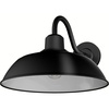 image:imageHunter  Mill Valley 1Light Matte Black Outdoor Wall Light Dimmable Transitional Style Dome Shaped for Patios Walkways Garages  46001