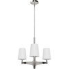 image:imageHunter  Nolita 3light Brushed Nickel Medium Size Chandelier Dimmable Modern Style Candle Shaped for Bedrooms Kitchens Dining Living Rooms  19877