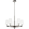 image:imageHunter  Nolita 6Light Brushed Nickel Modern Style Dimmable Large Chandelier for Bedrooms Kitchens Dining Living Rooms  19875Brushed Nickel