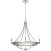image:imageHunter  Perch Point 5Light Brushed Nickel Casual Style Dimmable Medium Size Chandelier for Bedrooms Kitchens Dining Living Rooms  19417