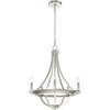 image:imageHunter  Perch Point 5Light Brushed Nickel Casual Style Dimmable Medium Size Chandelier for Bedrooms Kitchens Dining Living Rooms  19425