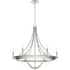 image:imageHunter  Perch Point 6Light Brushed Nickel Casual Style Dimmable Large Chandelier for Bedrooms Kitchens Dining Living Rooms  19415
