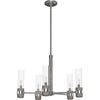 image:imageHunter  River Mill 5light Brushed Nickel Large Chandelier Dimmable Rustic Style Candle Shaped for Bedrooms Kitchens Dining Living Rooms  19475
