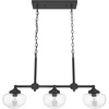 image:imageHunter  Saddle Creek 3light Noble Bronze Large Chandelier Dimmable Schoolhouse Style Linear Shaped for Bedrooms Kitchens Dining Living Rooms  19491