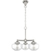 image:imageHunter  Saddle Creek 3light Noble Bronze Medium Size Chandelier Dimmable Schoolhouse Style Candle Shaped for Bedrooms Kitchens Dining Living Rooms  19358Brushed Nickel