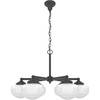 image:imageHunter  Saddle Creek 6light Noble Bronze Large Chandelier Dimmable Schoolhouse Style Candle Shaped for Bedrooms Kitchens Dining Living Rooms  19120Noble Bronze